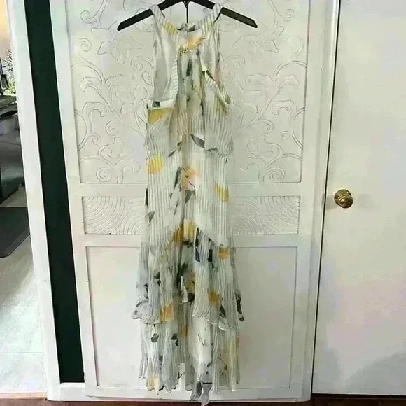 NWT Anthropologie Midi Dress Floral Tiered Size 8 - Picture 4 of 16